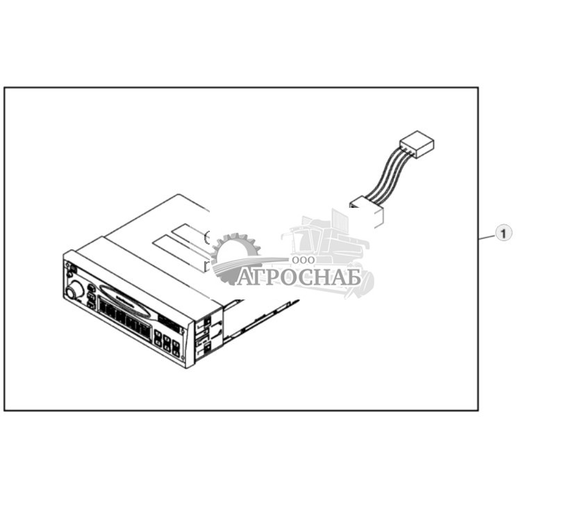 Радиоприемник, стереосистема DeereDelco с радиоприемником AMFM-диапазона и одним проигрывателем компакт-дисков, навесное оборудование 